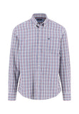 FYNCH HATTON Deep Merlot Check Shirt 1514 5750