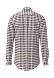 FYNCH HATTON Deep Merlot Check Shirt 1509 8790