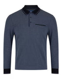 DRIFTER  Blue Long Sleeve Polo Shirt 55229_25