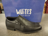 WHITES 6464 Black Leather Slip On Shoe