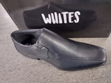 WHITES 6466 Black Leather Slip On Shoe