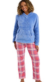 INDIGO SKY Blue Fleece Top Pyjama Set