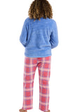 INDIGO SKY Blue Fleece Top Pyjama Set