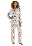 INDIGO SKY Ivory Dog Print Brushed Cotton Pyjama Set