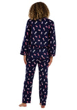 INDIGO SKY Navy Dog Print Brushed Cotton Pyjama Set