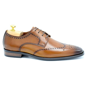 PAOLO VANDINI Kirklea Tan Leather Brogue