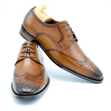 PAOLO VANDINI Kirklea Tan Leather Brogue