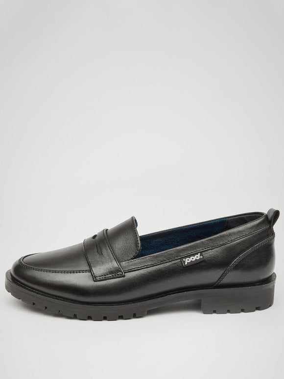 POD Kim Black Leather Loafer