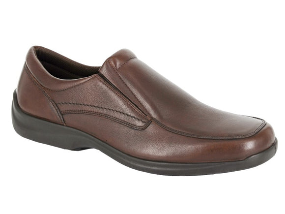 IMAC Brown Leather Slip On Shoe