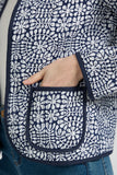 MUDFLOWER Navy Floral Print Quilted Jacket 251