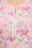 MUDFLOWER Pink Leaf Print Top 267