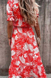 Milani Orange Floral Side Split Midaxi Dress