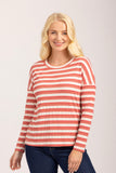 MUDFLOWER Pink Stripe Lurex Top