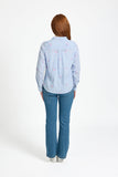MUDFLOWER Blue Floral Embroidered Shirt 210