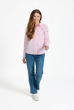 MUDFLOWER Pink Floral Embroidered Shirt 210