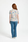 MUDFLOWER Peach Floral Print Top 258