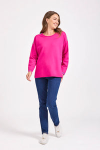 MUDFLOWER Pink Stripe Detail Jumper