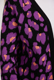 MUDFLOWER Purple Leopard Print Cardigan
