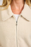 MUDFLOWER Ivory Sherpa Fleece Jacket