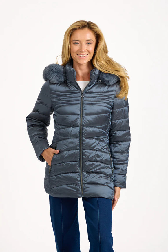 MUDFLOWER Grey Quilted Jacket