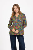 MUDFLOWER Teal Floral Printed Blouse 338