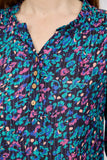 MUDFLOWER Navy Floral Printed Blouse 338