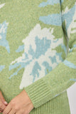 MUDFLOWER Green Floral Jacquard Knit 333