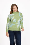 MUDFLOWER Green Floral Jacquard Knit 333