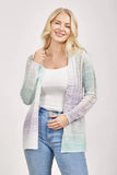 MUDFLOWER Lilac Space Dye Pointelle Cardigan