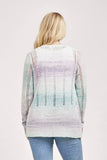 MUDFLOWER Lilac Space Dye Pointelle Cardigan