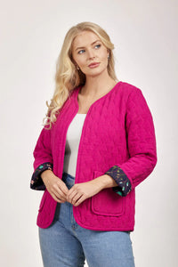 MUDFLOWER Pink Stitch Quilted Jacket