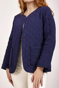 MUDFLOWER Navy Stitch Quilted Jacket