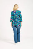 MUDFLOWER Green Leaf Print Tunic