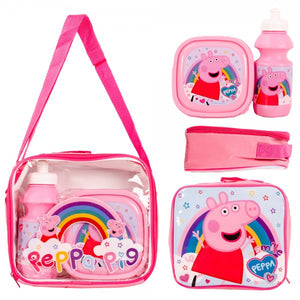 Peppa Pig Pink 3 Piece Lunch Box Set