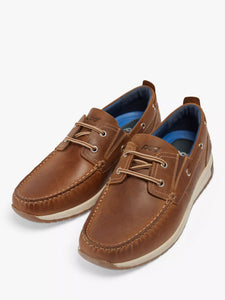 POD Riley Brown Leather Boat Shoes