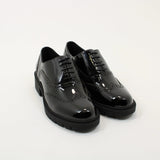 TEDS Aston Black Patent Chunky Laced Shoe