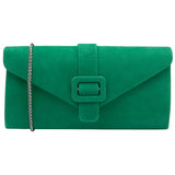 LOTUS Aletta Green Suede Clutch Bag