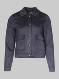 ACTUELLE Navy Suedette Jacket