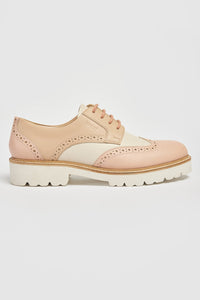 POD Kortney Pink Leather Lace Up Brogue