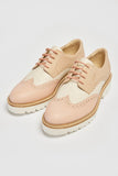 POD Kortney Pink Leather Lace Up Brogue