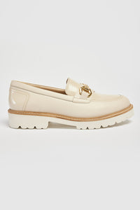 POD Kendal Off White Leather Loafers