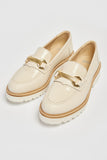 POD Kendal Off White Leather Loafers