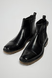 WALSH LEATHER ZIP CHELSEA BOOTS POD BLACK