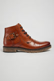 CASSIDY POD LEATHER LACE UP BOOT CHESTNUT