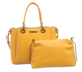 BESSIE LONDON Yellow Classic Bag-In-Bag Tote