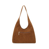 JAMIE Tan Faux Suede Slouchy Hobo Shoulder Bag 1709