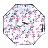 La Mei Floral Pattern Upside Down Umbrella