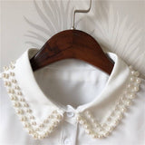 Pearl Embellished Fake Collar