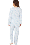 MARLON Blue Cheetah Bloom Long Sleeve Pyjamas