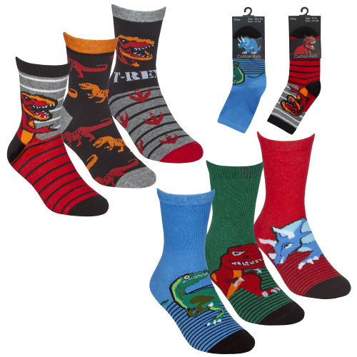 Boys Dinosaur Design Socks